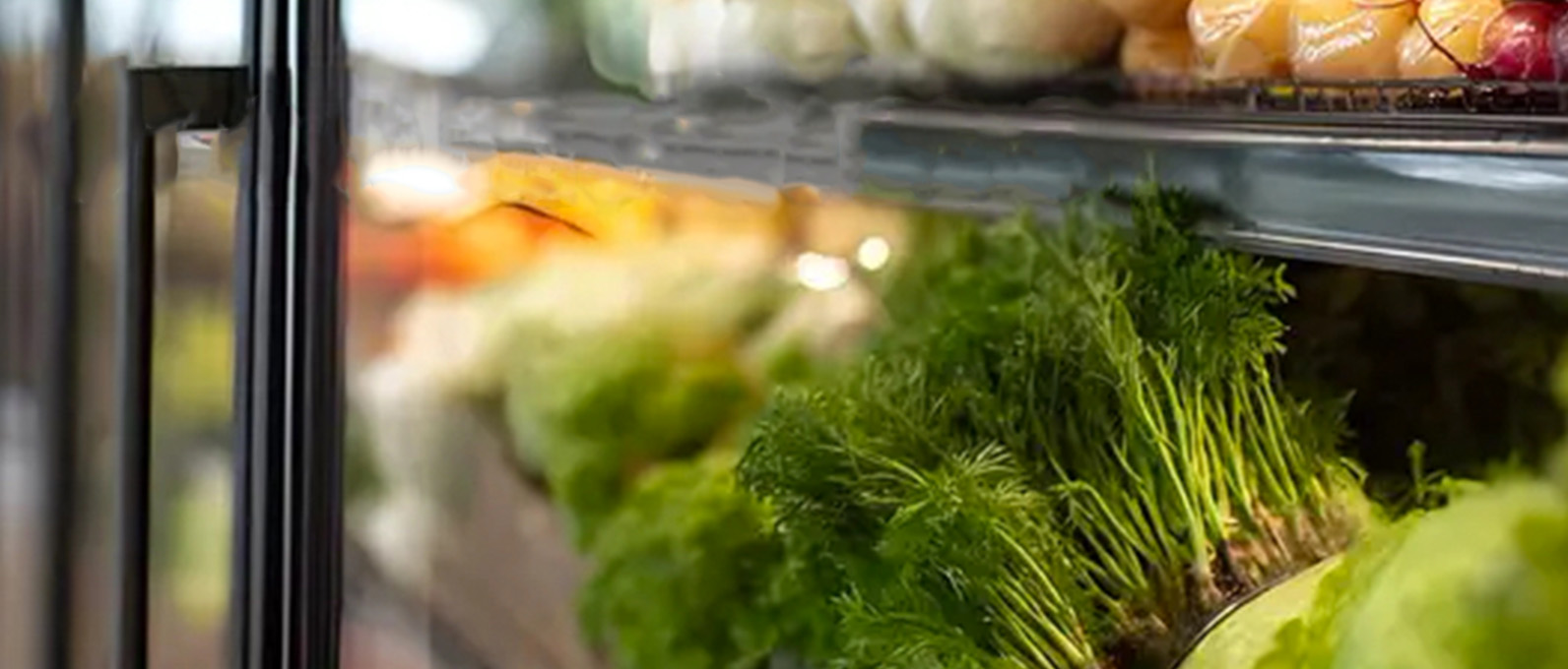 Humidification for closed door produce displays.