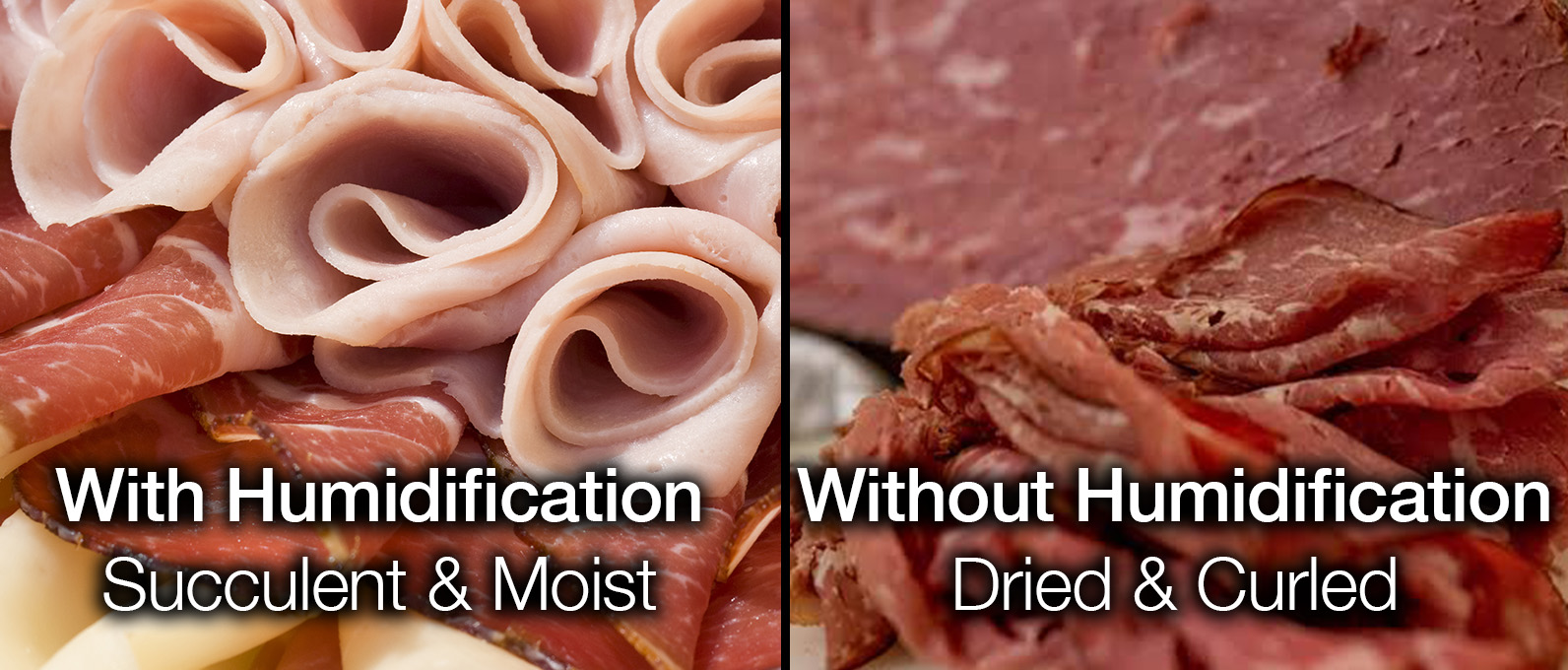 Humidification to preserve deli freshness.