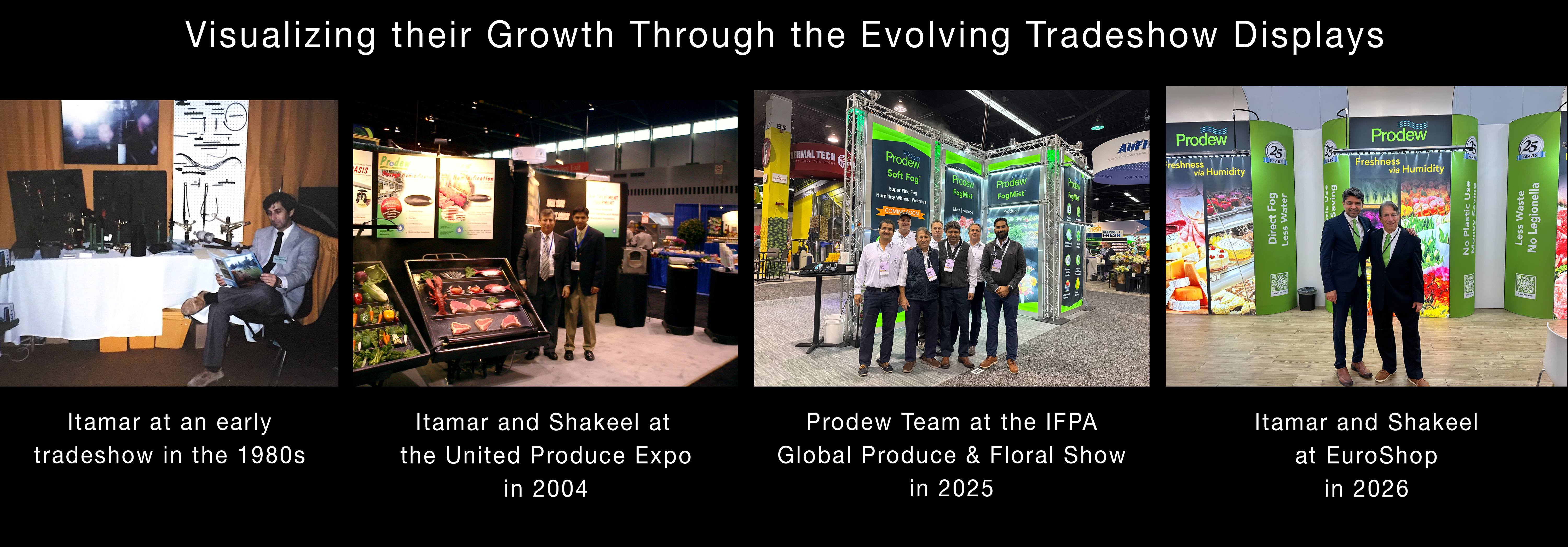 Visualizing Prodew's growth through their evolving tradeshow booths