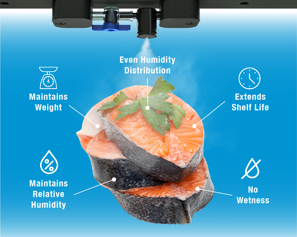 FogMist maintains product weight and appearance with even humidity distribution